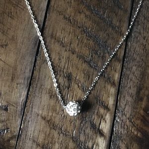 NWT! White & Silver Rhinestone Necklace